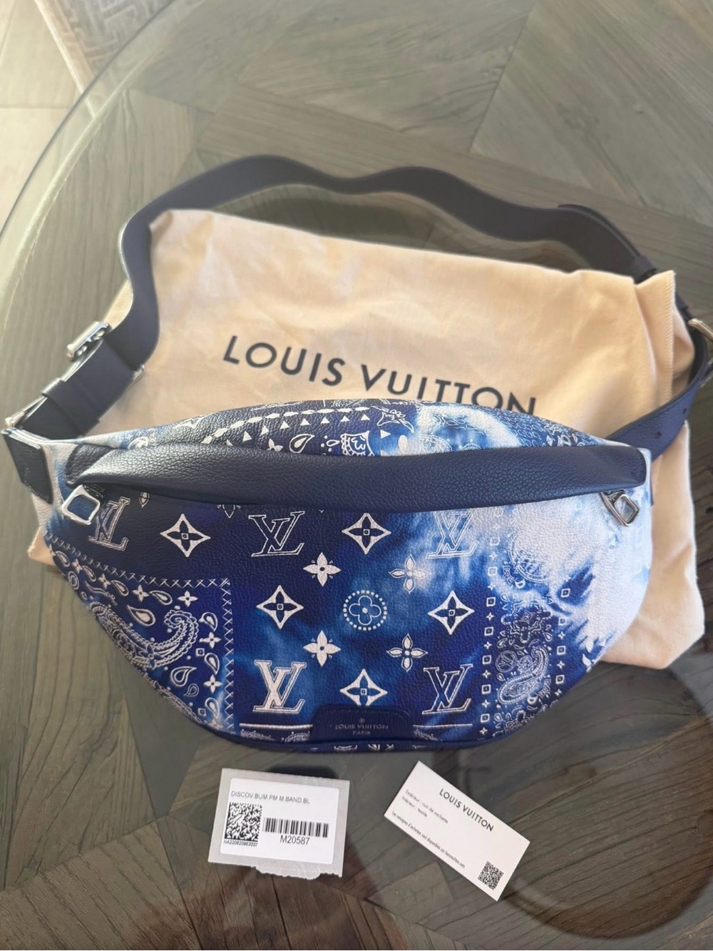 Louis Vuitton Blue Bandana Monogram Crossbody Bumbag NWT special edition